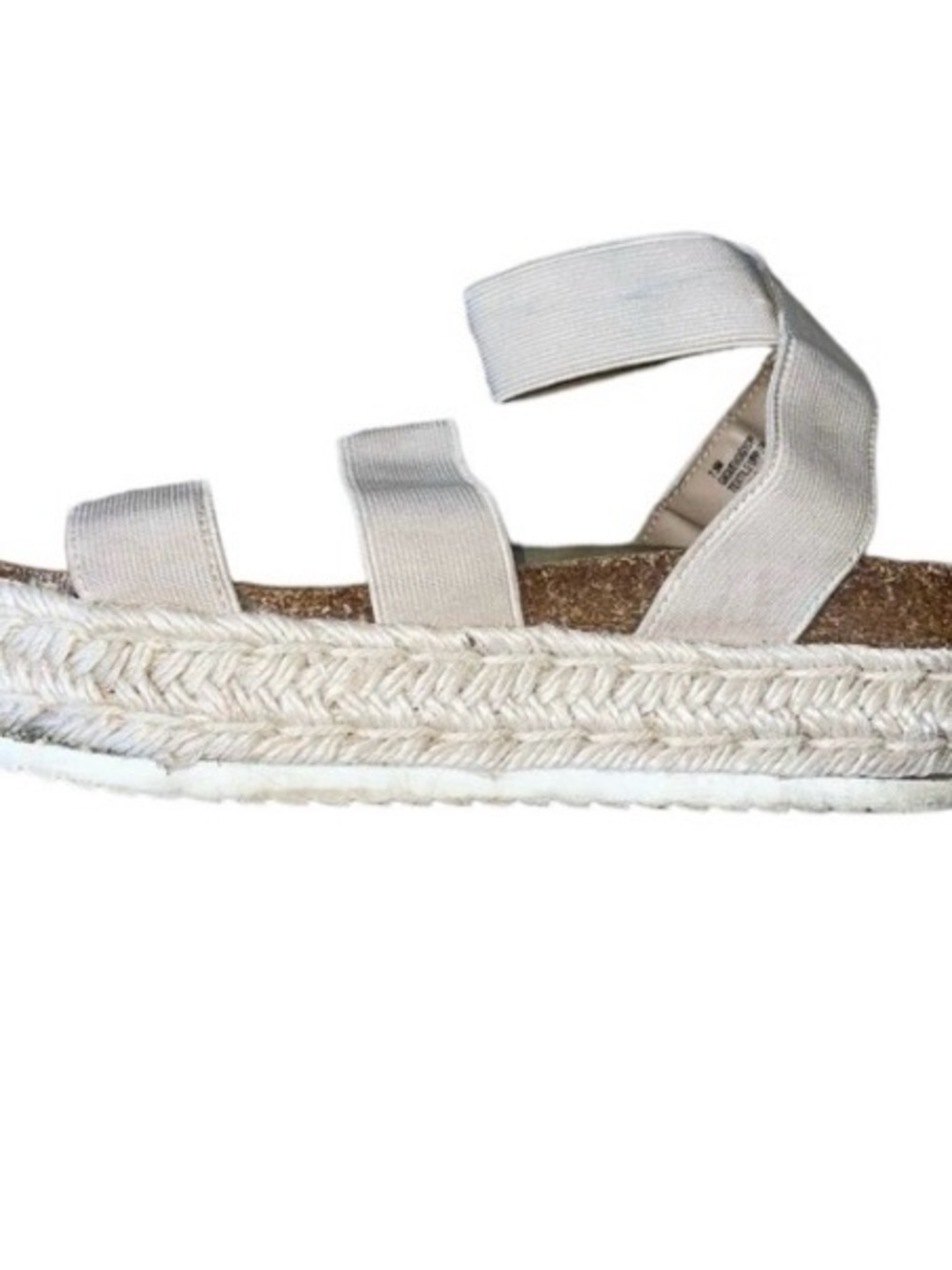 Esprit Women shoes Sandals Tan Espadrille Platform SZ 7.5 GiGi slip on platform